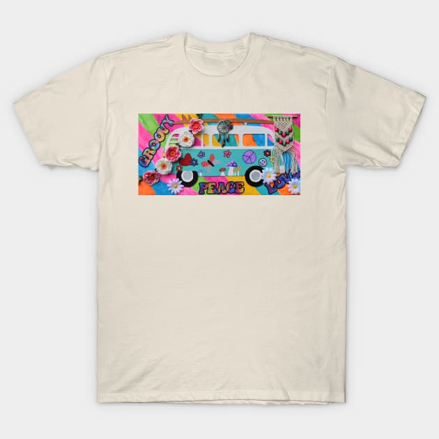 Hippie Life Mixed Media T-Shirt by bohomermaidgal